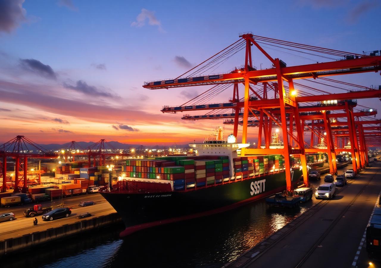 Ocean Truck operations at port